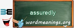 WordMeaning blackboard for assuredly